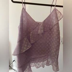 DVF Flowy Spring Cami Top in Lilac size Medium